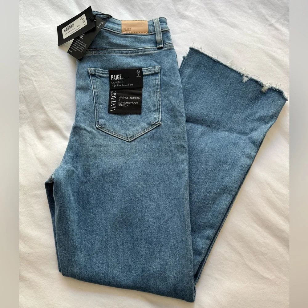 Paige Denim Claudine High-rise Ankle Flare Sz 31 NWT - Picture 5 of 10